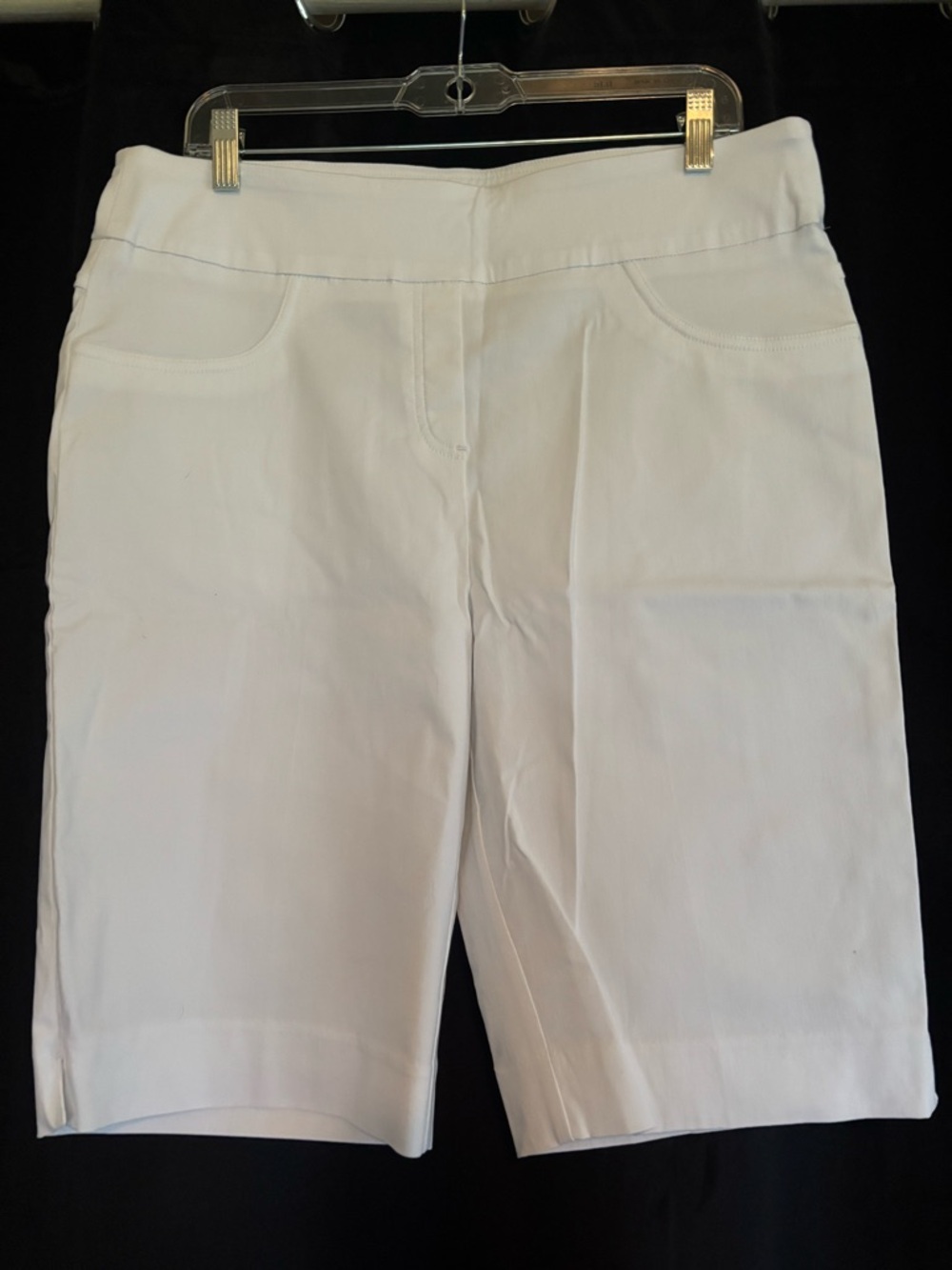 Ruby Rd. White Tailored Bermuda Shorts